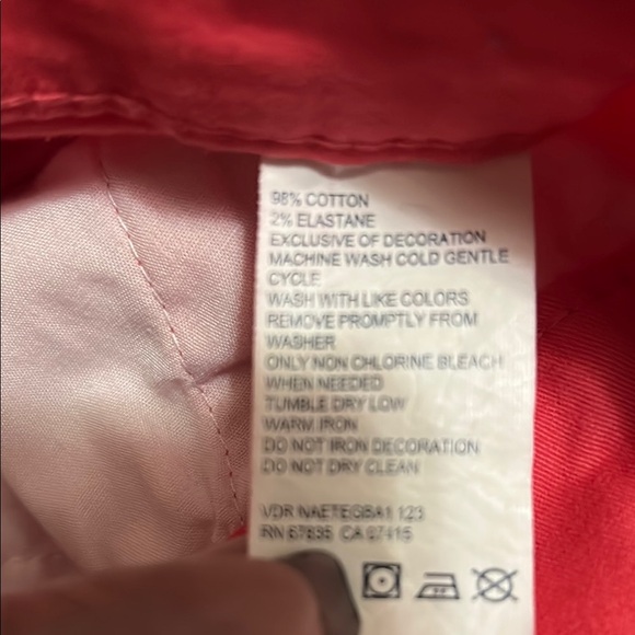 Nautica Pink Bermuda Shorts Tailored Cotton Twill - Picture 3 of 4